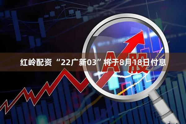 红岭配资 “22广新03”将于8月18日付息